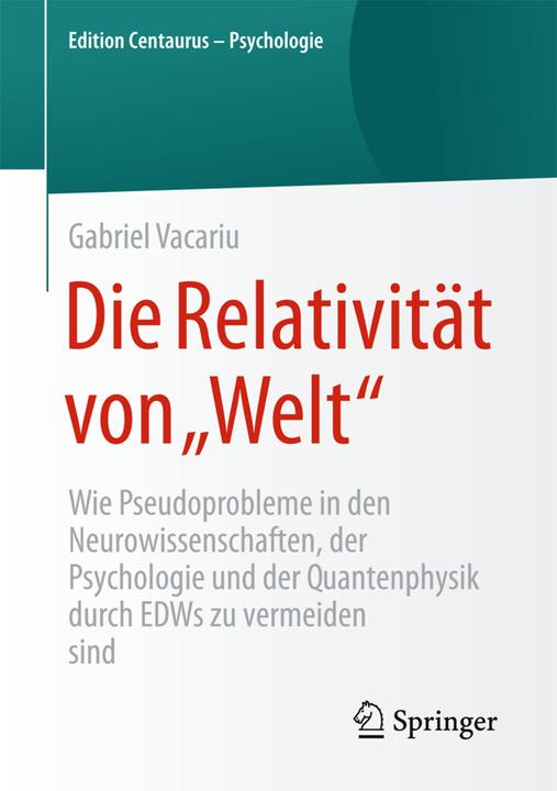 Produktbild Die Relativität von "Welt" (Deutsch, Gabriel Vacariu, 2015)