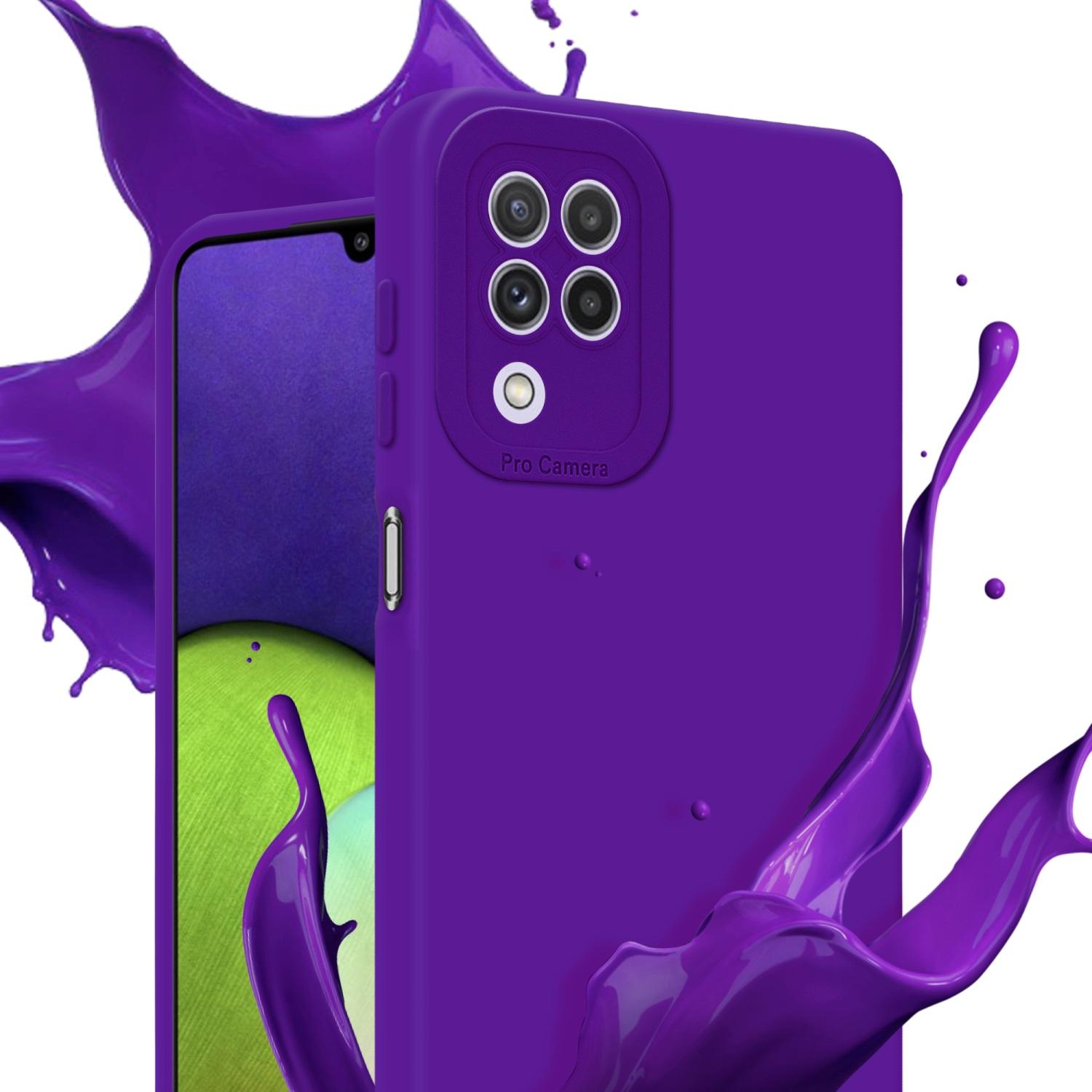 Thumbnail - Cadorabo Hülle für Samsung Galaxy A22 4G im TPU Fluid LM162 Style (Samsung Galaxy A22), Smartphone Hülle, Violett