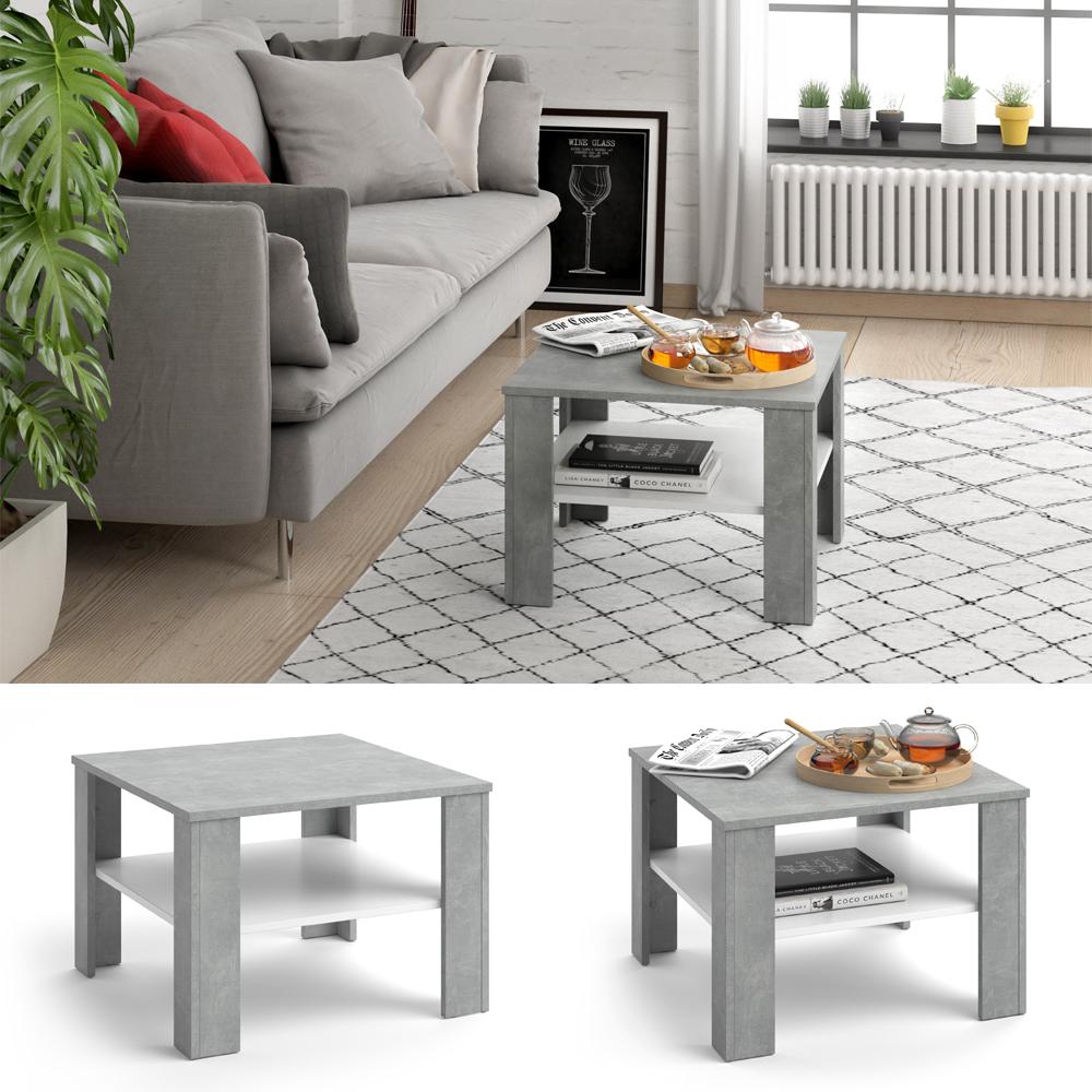 Thumbnail - Vicco, Couchtisch + Beistelltisch, Homer (60 x 42 x 60 cm)