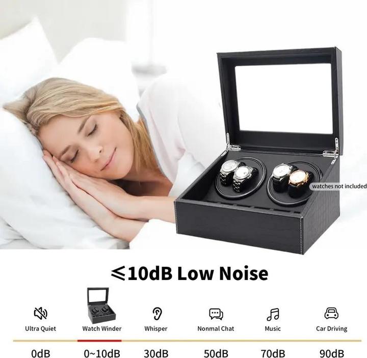 Actual product image Cbx Uhrenbeweger für 4+6 Uhren, Watchwinder Krokodilmuster (10 x)