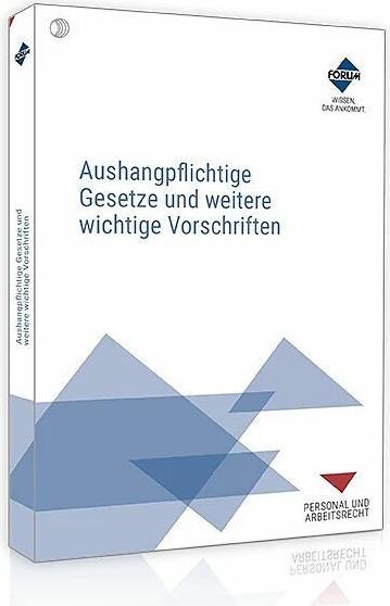 Produktbild Aushangpflichtige Gesetze und weitere wichtige Vorschriften (Deutsch)