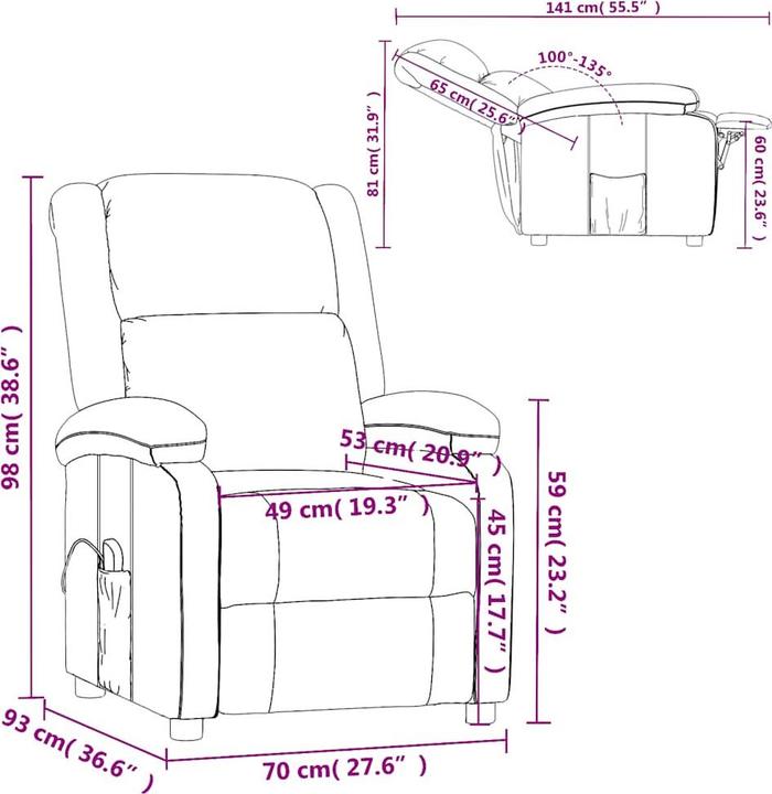 Image du produit vidaXL Fauteuil de massage électrique