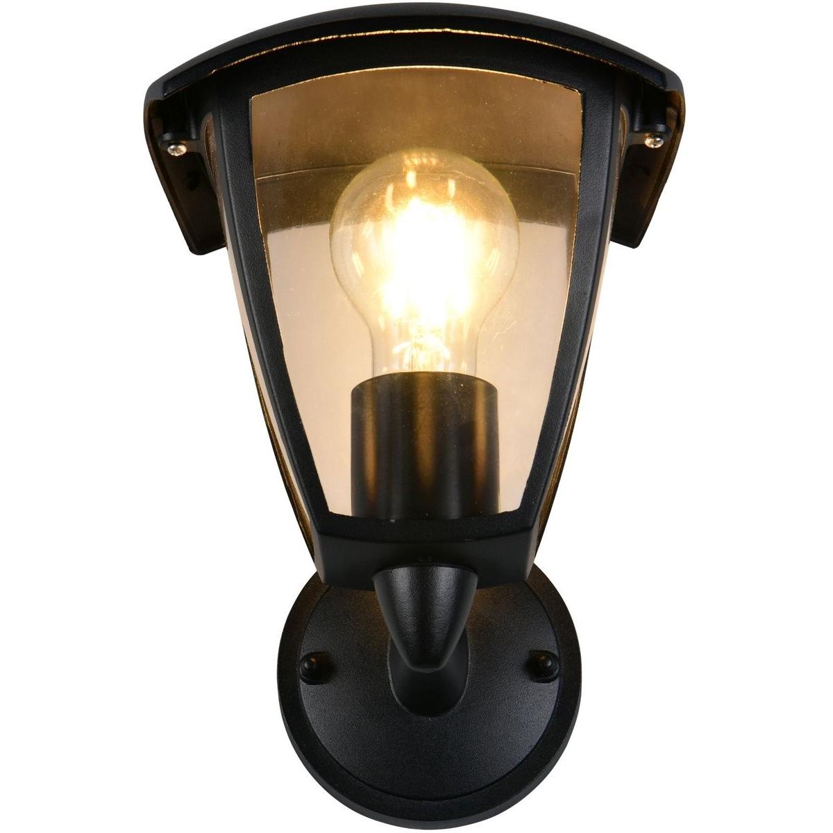Trio, Illuminazione esterna, VENTA - Wandlamp - Zwart mat - excl. 1x E27 4 W - Wandmontage - Buitenverlichting - IP44 (E27, IP44)
