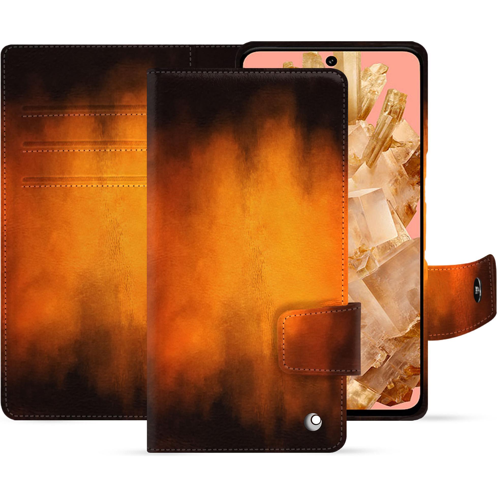 Thumbnail - Noreve Lederschutzhülle Google Pixel 8 (Google Pixel 8), Smartphone Hülle, Violett