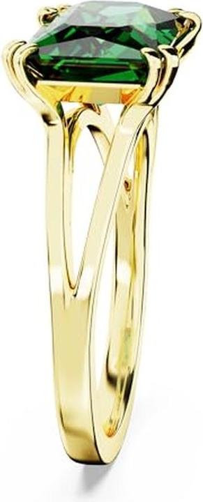 Actual product image Swarovski Matrix Cocktail Ring Rectangle Cut Green Gold (55)