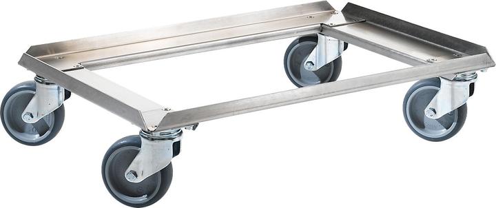 Actual product image Köhler Stainless steel rolling frame, L 611 x W 411 mm (250 kg)