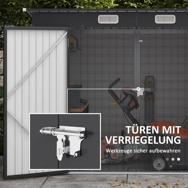 Produktbild Outsunny Gerätehaus Verzinkter Stahl Grau