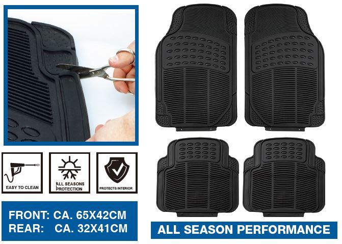 Image du produit Benson Tapis de voiture 4 pièces universels avant + arriè (1 jeu de 4 tapis de sol)