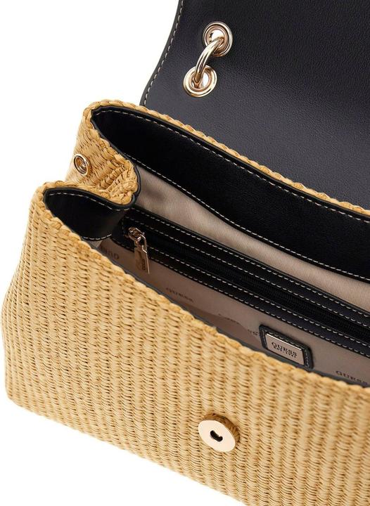 Actual product image Guess Maggie Straw Flap Shoulder Bag