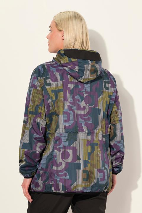 Actual product image Ulla Popken Abstract Print Lightweight Rain Jacket (42, 44)