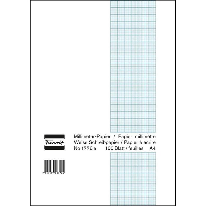 Actual product image Favorit Milimeter paper block (A4, Checked)