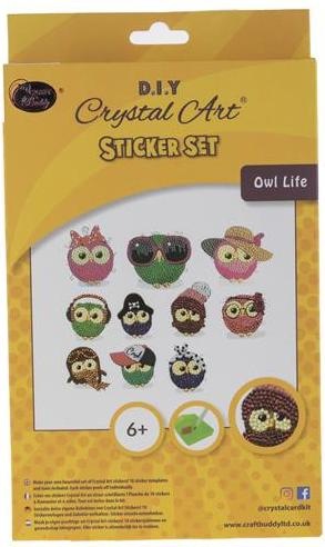Produktbild Craft Buddy Owl Life, 21x27cm Crystal Art Sticker Set