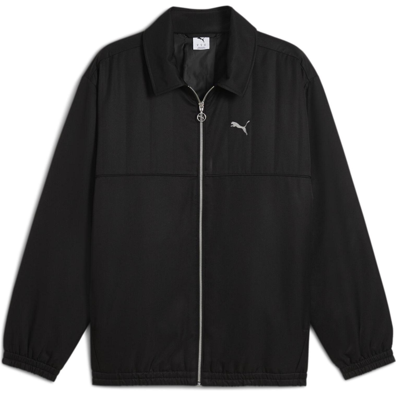 Puma, Herren, Laufjacke, WARDROBE ESS Relaxed Retro Football Jacket (S), Schwarz, S