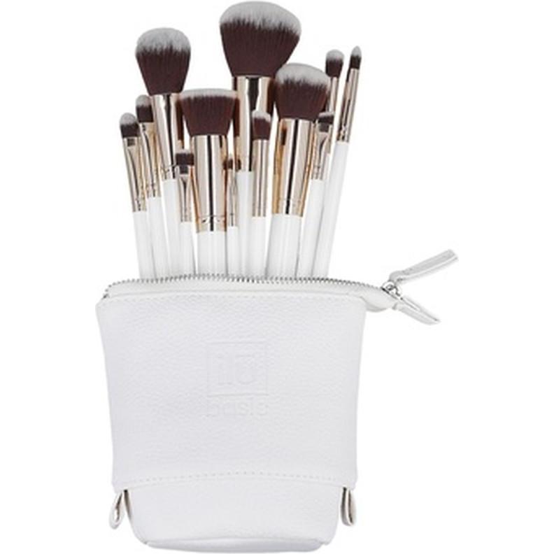 Ilu Bianco Pennello Make-Up, Basic Set 12 Pennelli Da Trucco Con Borsa Bianca (Set)