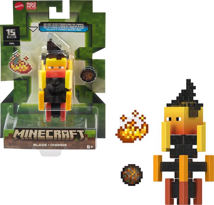 Actual product image Mattel MINECRAFT 3.25' CORE FIGURE Blaze