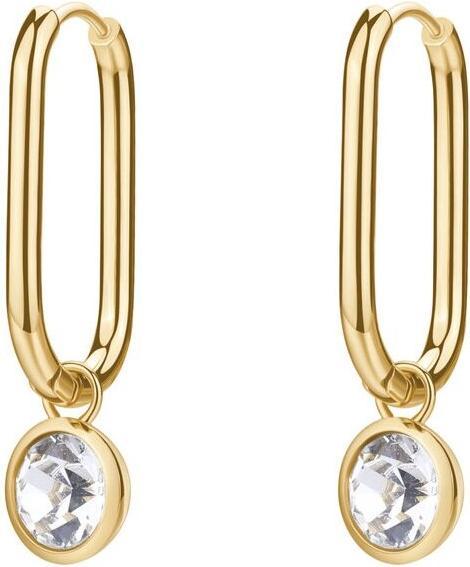 Brosway Oval Gold-Plated 2in1 Earrings With Symphonia Crystal Bym194