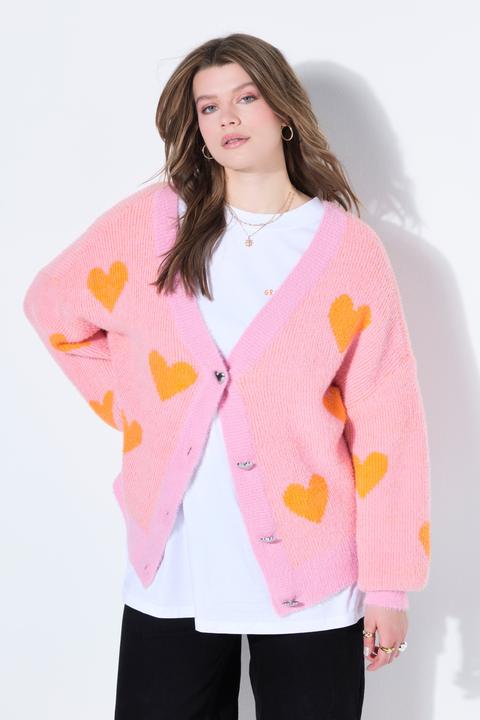 Produktbild Studio Untold Strickjacke, oversized, extra weich, Hearts (42)