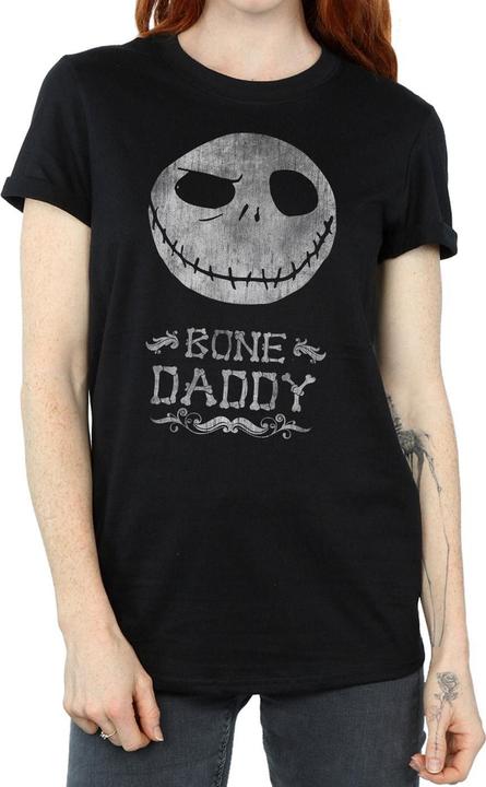 Actual product image Disney Womens/Ladies Nightmare Before Christmas Bone Daddy Cotton Boyfriend T-Shirt (3XL)