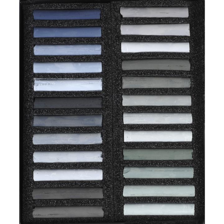 BlockX Etui 24 Pastels - Gris - Jaune de Naples (Grey, 24 x)