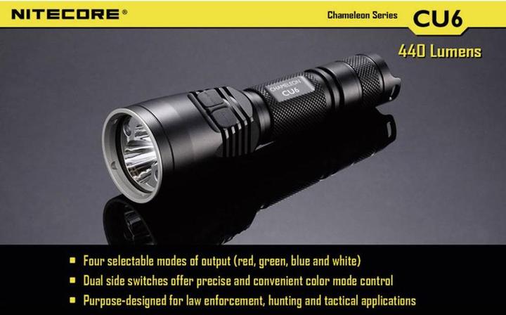 Image du produit Nitecore Chameleon CU6 avec LED UV (14.30 cm, 440 lm)