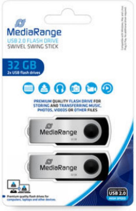 MediaRange Lettore Di Schede Di Memoria USB 2.0 Nero | Plug & Play | Velocità 480 Mbit/s | Compatibile Windows, Mac, Linux