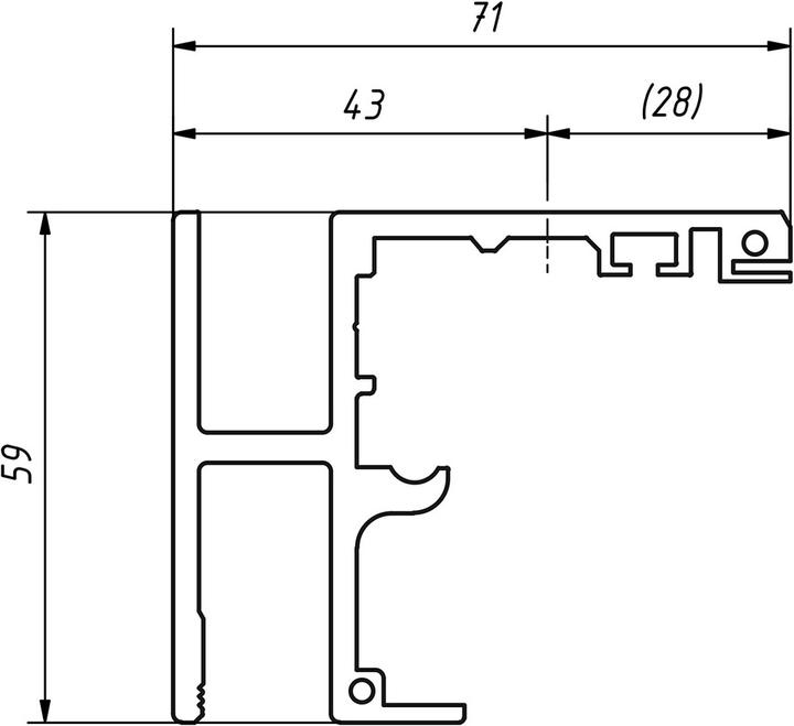 Produktbild Vitris Laufschiene Portavant M50/M80 Deckenmontage für Festflügel