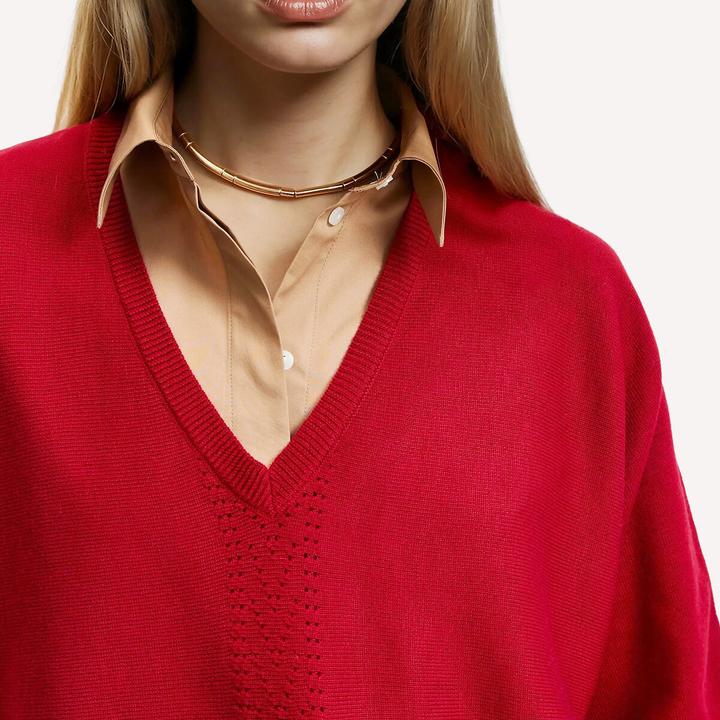 Produktbild Anne Weyburn V-Ausschnitt-Pullover aus Feinstrick (XXL)