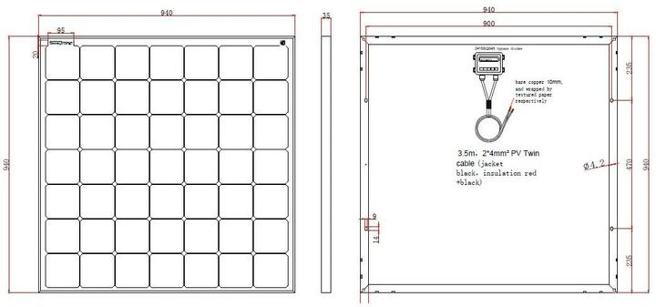 Actual product image Swaytronic Solar panel (180 W, 8.50 kg)