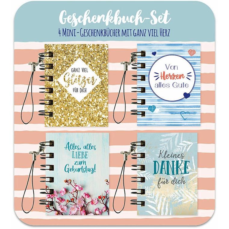 Geschenkbuch-Set - 4 Mini-Geschenkbücher mit ganz viel Herz, Ratgeber