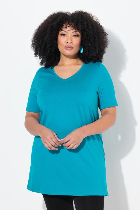 Produktbild Ulla Popken Longshirt, A-Linie, V-Ausschnitt, Halbarm (46, 48)