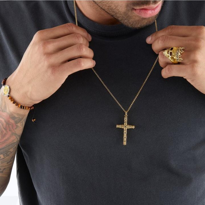 Image du produit Thomas Sabo Pendentif croix en or (Plaqué or, Argent 925, Or 750)