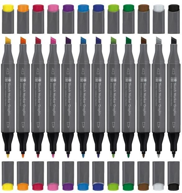 Actual product image Marabu Sketch Graphix Sugarholic (Multicoloured, 1.70 mm, 12 x)
