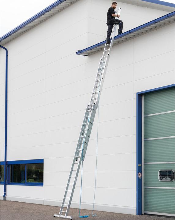 Produktbild Munk Sprossen-Seilzugleiter 3-teilig mit Standard-Traverse 3x18 Sprossen (Gerüst)