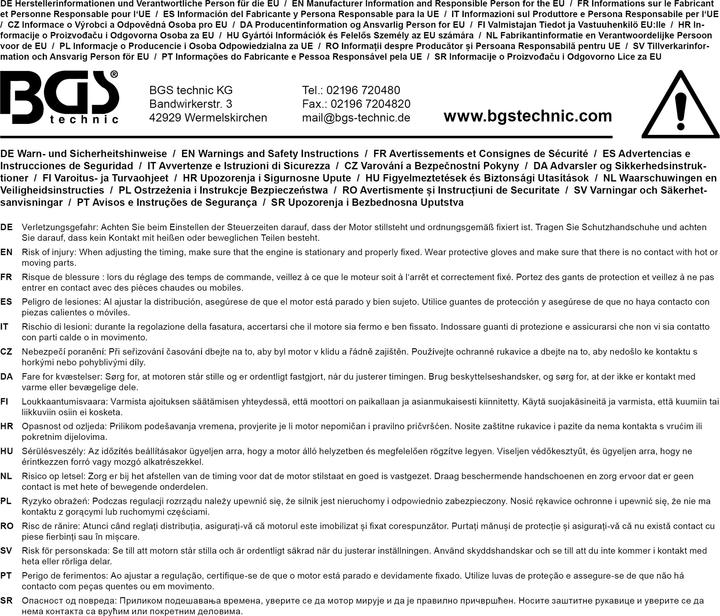 Productafbeelding BGS Gereedschapsset voor motorafstelling