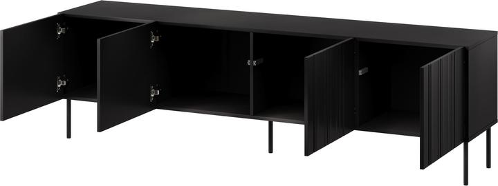 Image du produit Cama RTV-Schrank ISLA 200x40x60 matt schwarz (200 x 40 x 60 cm)