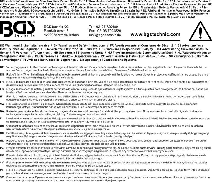 Produktbild BGS Messing-Schliesszylinder-Satz gleichschliessend 15-tlg.