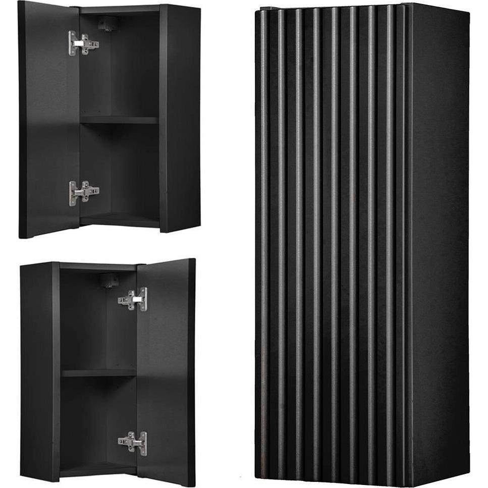 Thumbnail - En.Casa, Badezimmerschrank, Hängeschrank Newport 57x20x19 cm Schwarz