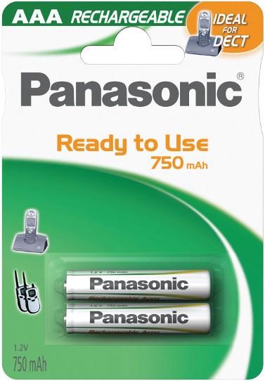 Productafbeelding Panasonic Oplaadbare DECT (2 Pcs., AAA, 750 mAh)