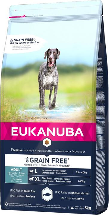 Eukanuba Grain Free Adult L/XL mit Lachs (Adult, 1 Stk., 3000 g)