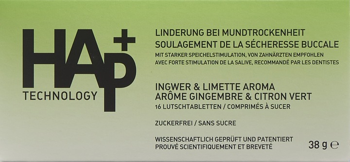 Produktbild HAp+ Lutschtabletten Ingwer Limette Aroma (16 Stk) (16 x, 51 g)
