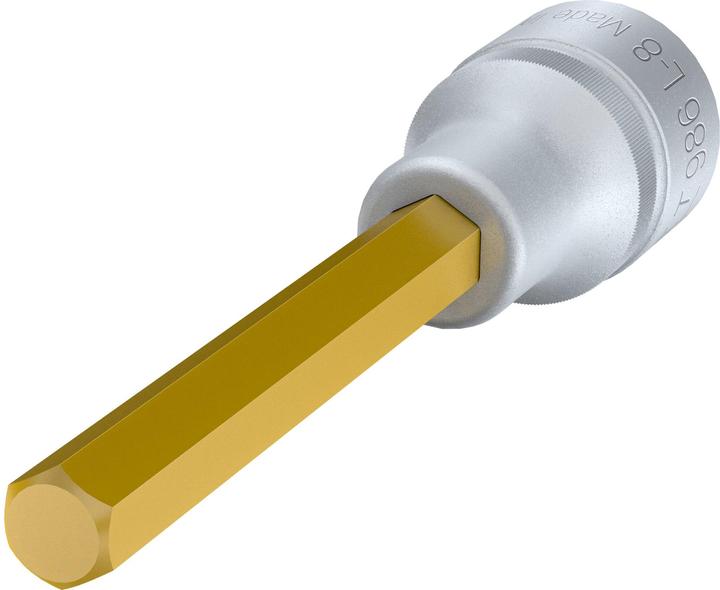 Produktbild HAZET Schraubendreher-Steckschlüsseleinsatz 986L-8 ∙ Vierkant12,5 mm (1/2 Zoll) ∙ Innen Sechskant P… (8 mm)