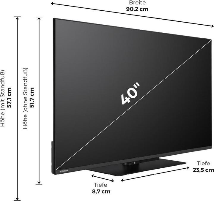 Image du produit Toshiba 40QV3F63DA (40", Full HD)