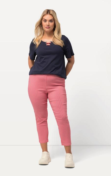 Produktbild Ulla Popken 7/8-Bengalinhose Sienna, Vichykaro, hochelastisch (56)