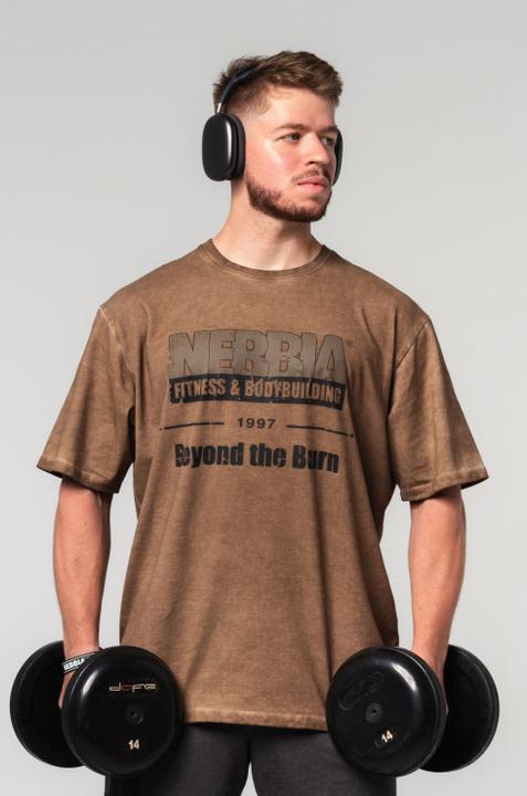 Immagine prodotto Nebbia T-shirt oversize slavata Heritage 355 - marrone chiaro (XXL)