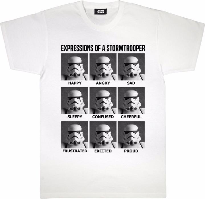 Actual product image Star Wars Expressions Of A Stormtrooper Tshirt (XL)