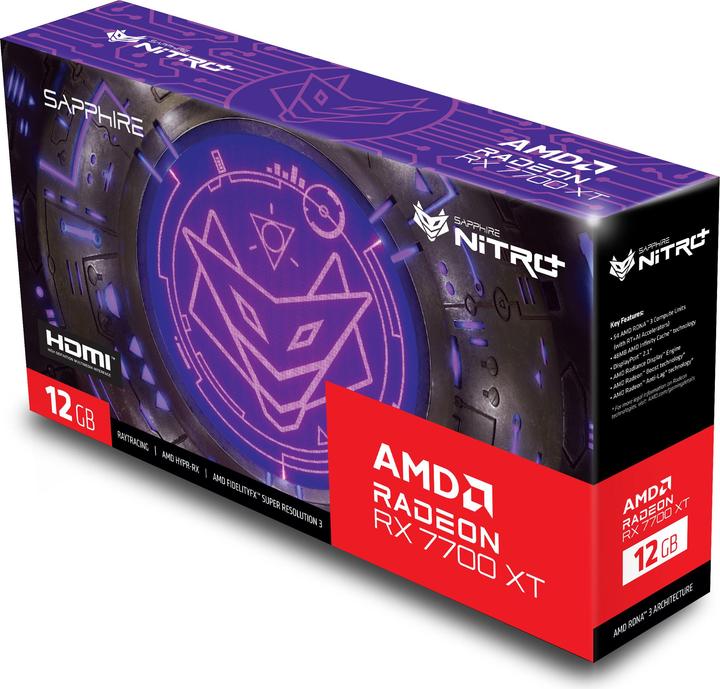 Image du produit Sapphire Nitro+ RX 7700XT (12 Go, GDDR6)