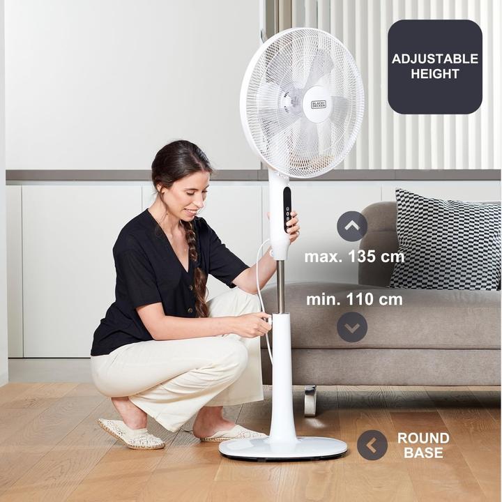 Produktbild Black & Decker Black+Decker BXEFP50E - Standventilator 110-115cm, 50W, 3 Geschwindigkeiten (62 dB)