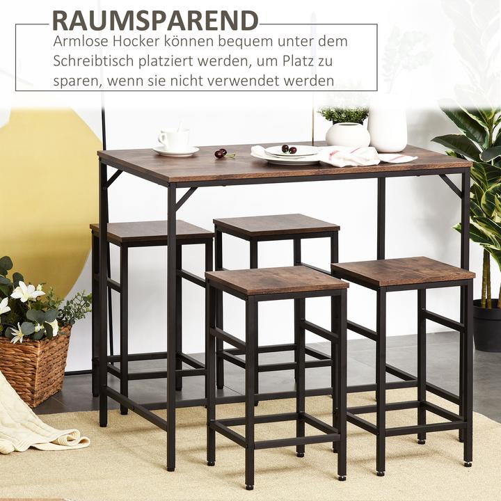 Image du produit Homcom Ensemble de tables de bar (100 x 60 x 88 cm)