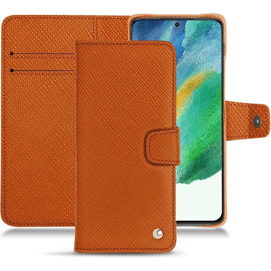 Noreve Lederschutzhülle (Samsung Galaxy S21 FE), Smartphone Hülle, Orange