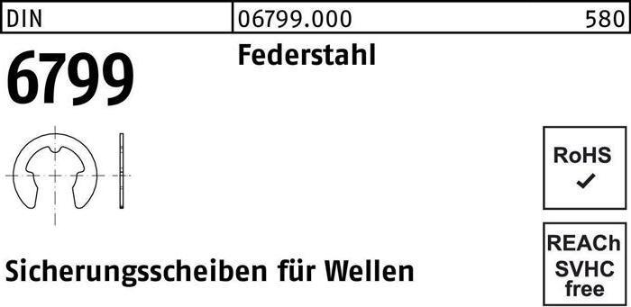 Produktbild Sicherungsscheibe DIN 6799 f.Wellen 0,8 Federstahl